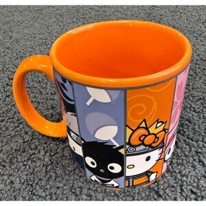 BIOWORLD SANRIO~New Orange Naruto Shippuden x Hello Kitty Coffee Mug